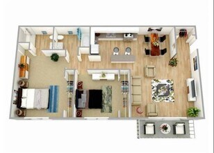 Two Bedroom Two Bath 3859-59W floor plan